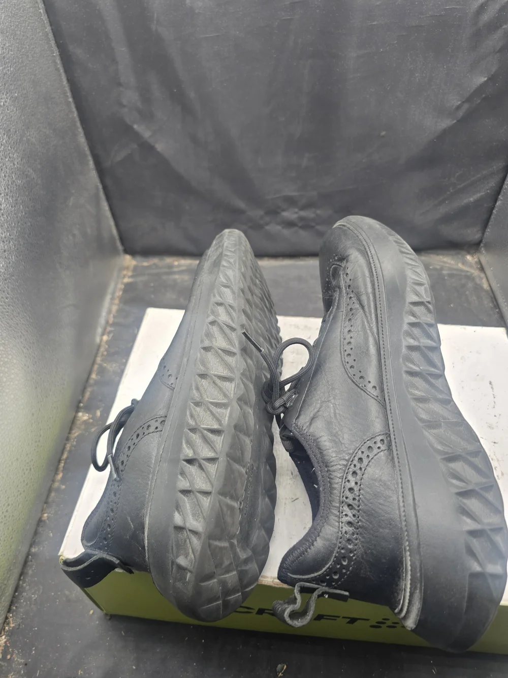 Cole Haan Black Leather Wingtip Oxfords